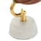 12" Brown Leather Handmade Stitched Globe with White Marble Base